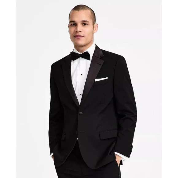 NAUTICA Tuxedo Suit Men's Size 40R 34W Black Modern Fit Stretch NWT $395 - Picture 5 of 15